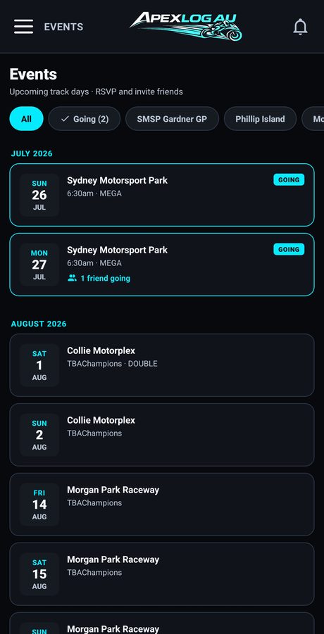 Track day events